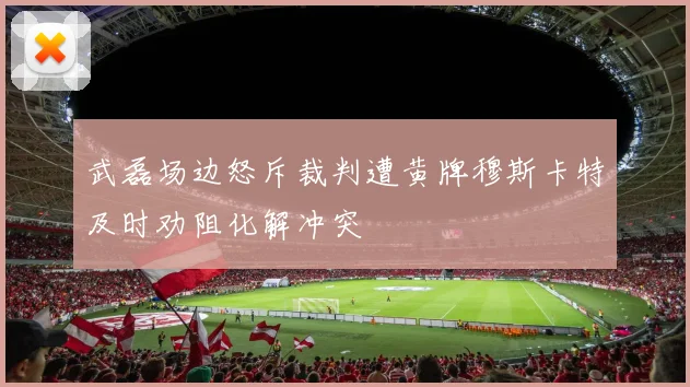 武磊场边怒斥裁判遭黄牌穆斯卡特及时劝阻化解冲突